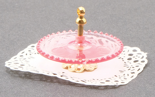 Dollhouse Miniature Tidbit Server, Pink